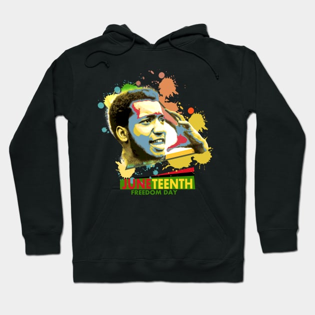 Juneteenth independence day Hoodie by Creation Cartoon